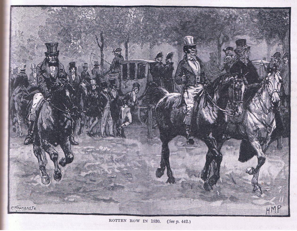 Rotten Row w AD 1830 autorstwa Henry Marriott Paget