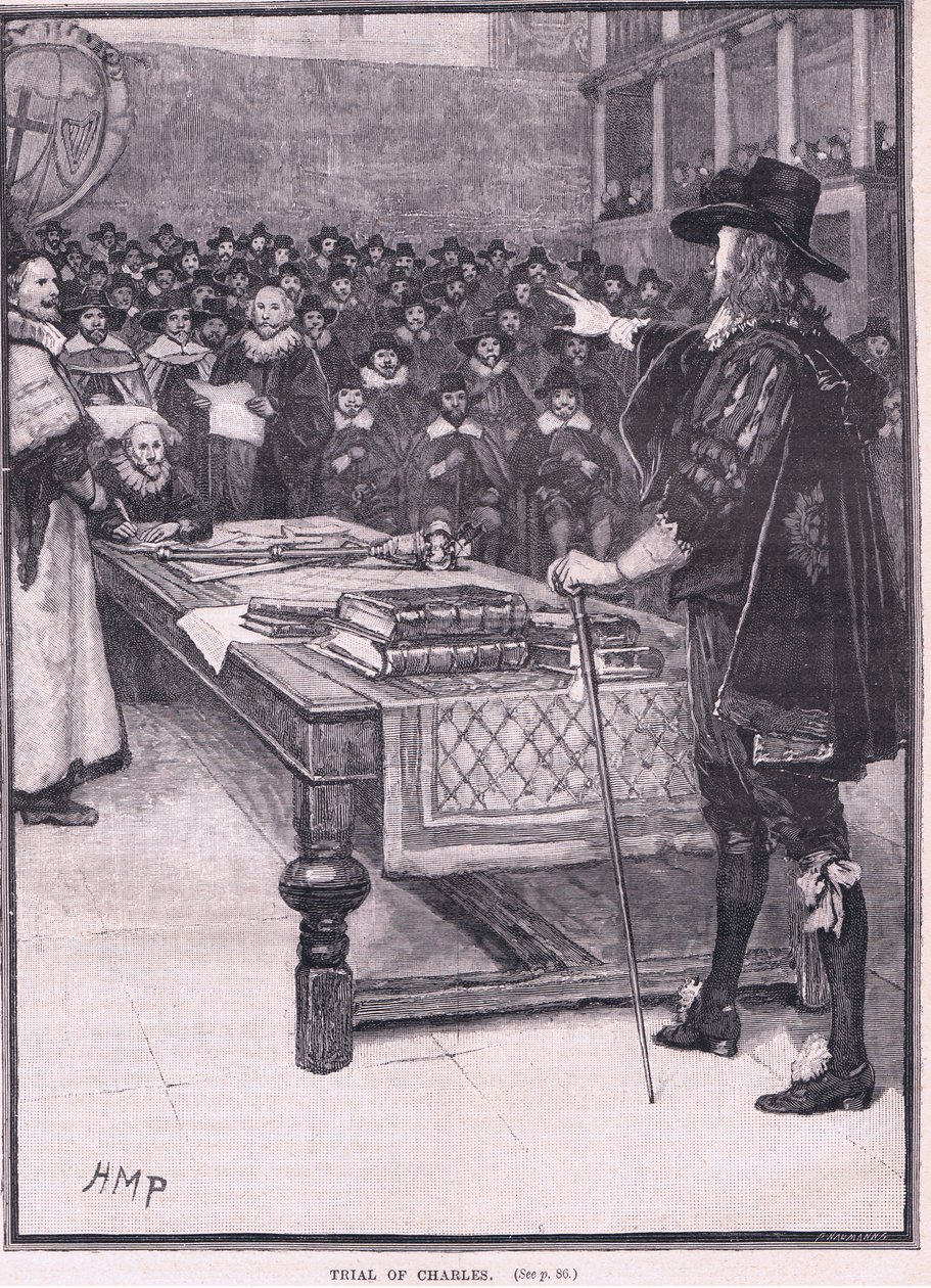 Proces Karola I AD 1649 autorstwa Henry Marriott Paget