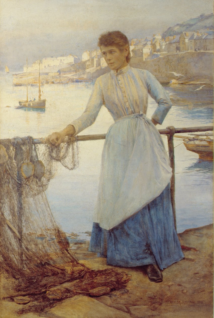 Dziewczyna w błękicie autorstwa Henry Meynell Rheam