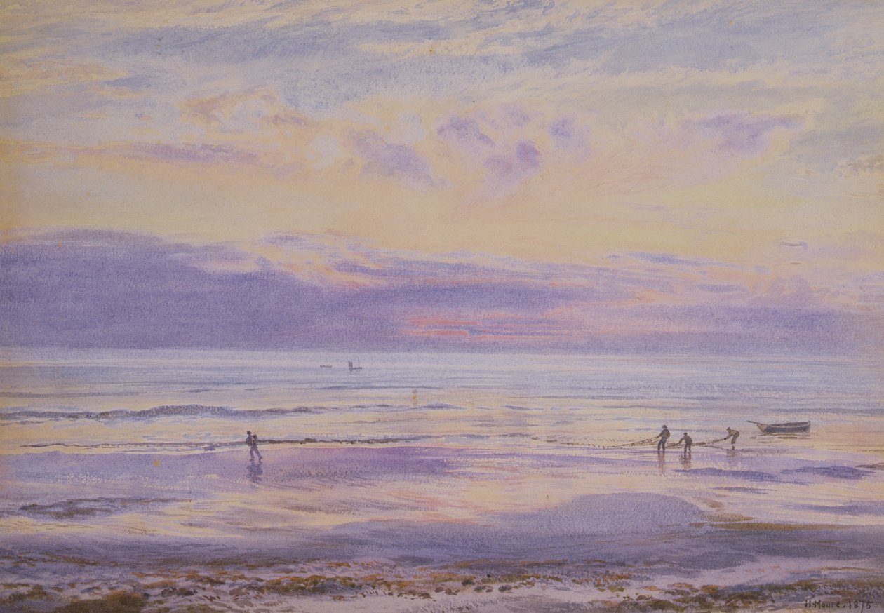 Spokojny wieczór - odpływ, 1875 r. autorstwa Henry Moore