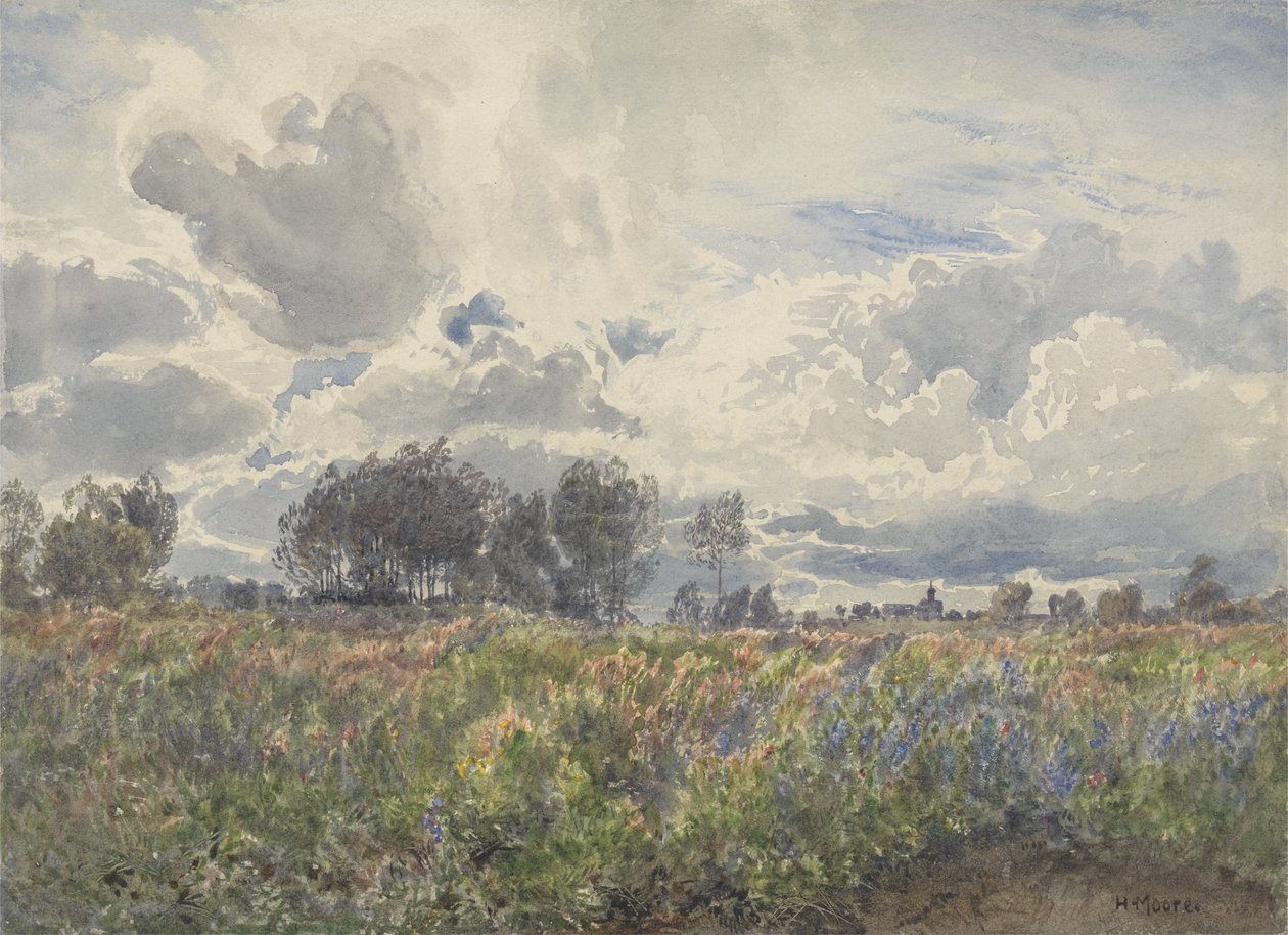 Prysznicowy czerwiec, Pikardia, ok. 1870 r. autorstwa Henry Moore