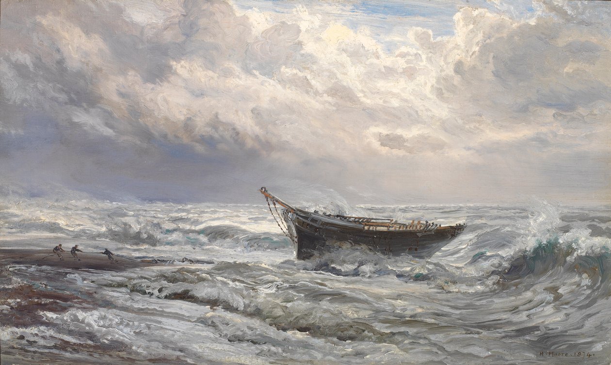 Burzliwe morza, 1874 autorstwa Henry Moore