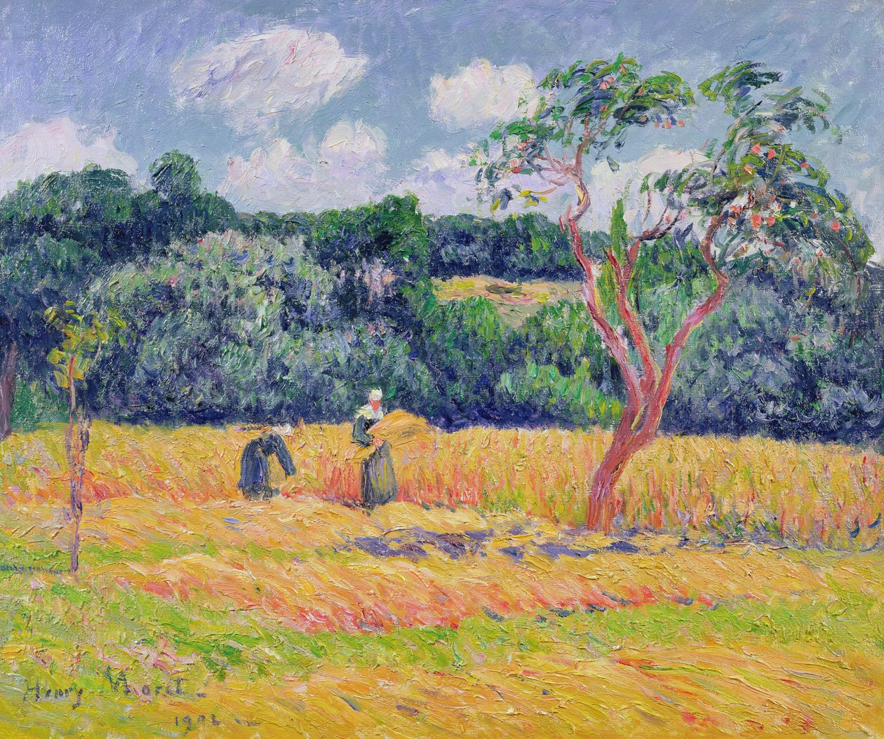 Figurki zbierające pszenicę autorstwa Henry Moret