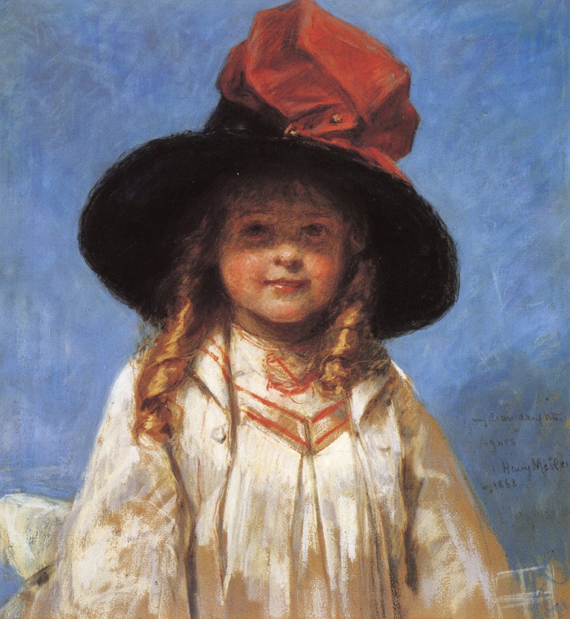 Agnieszka, 1888 (pastel na papierze) autorstwa Henry Mosler