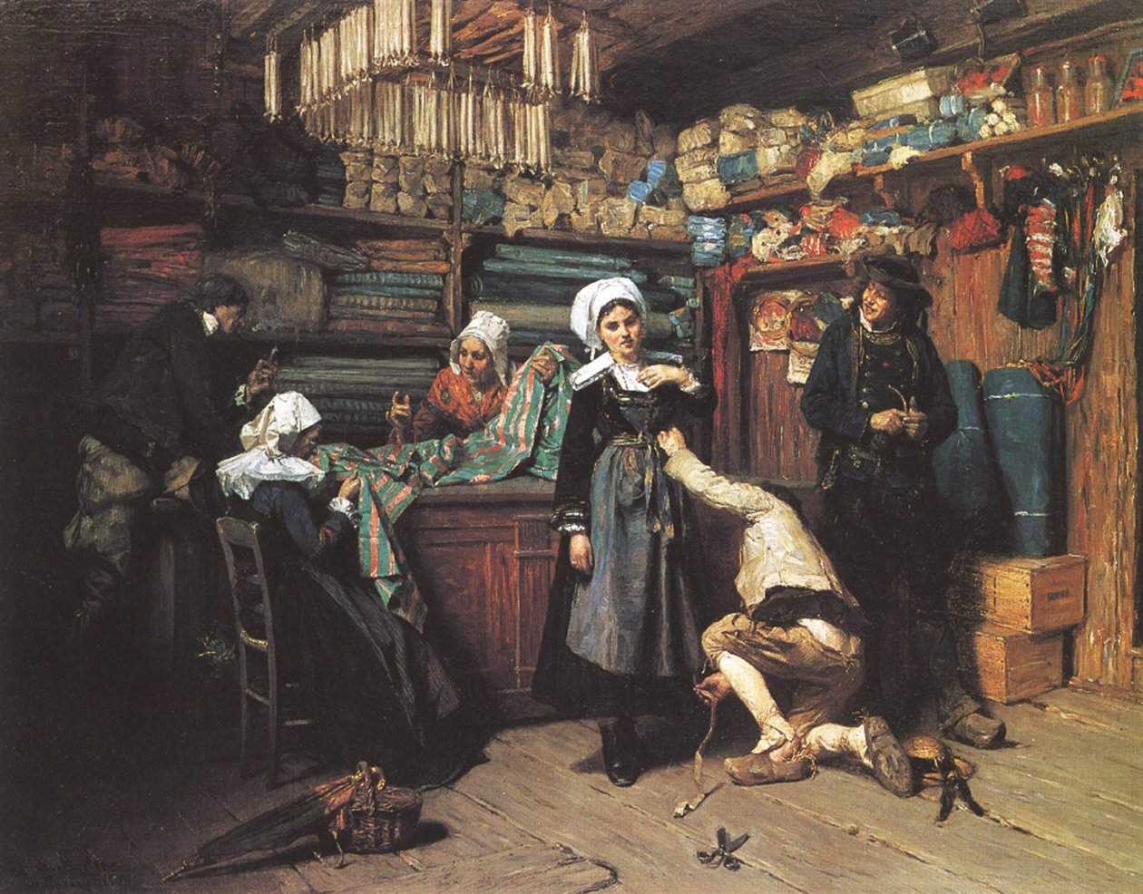 Trousseau panny młodej, Bretania, 1880 autorstwa Henry Mosler