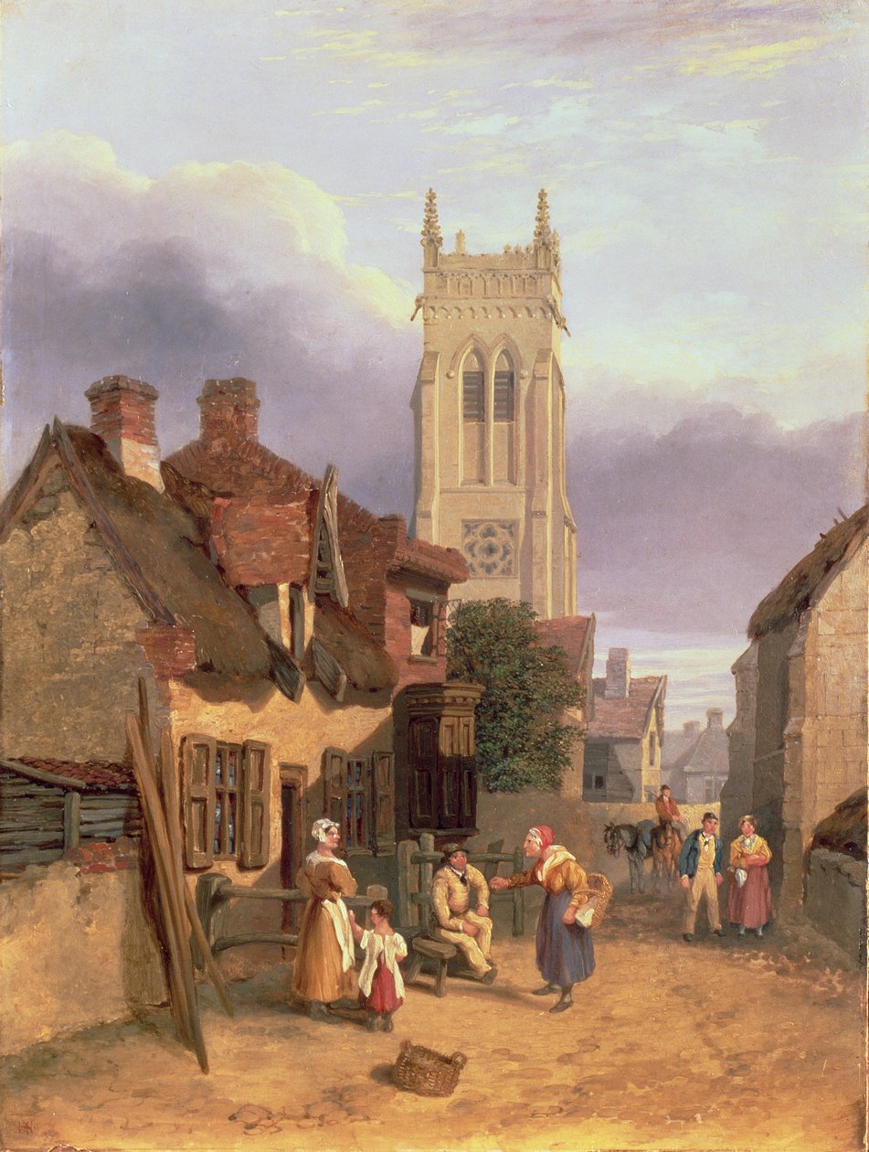 Cromer Church, Norfolk (olej na tartaku) autorstwa Henry Ninham