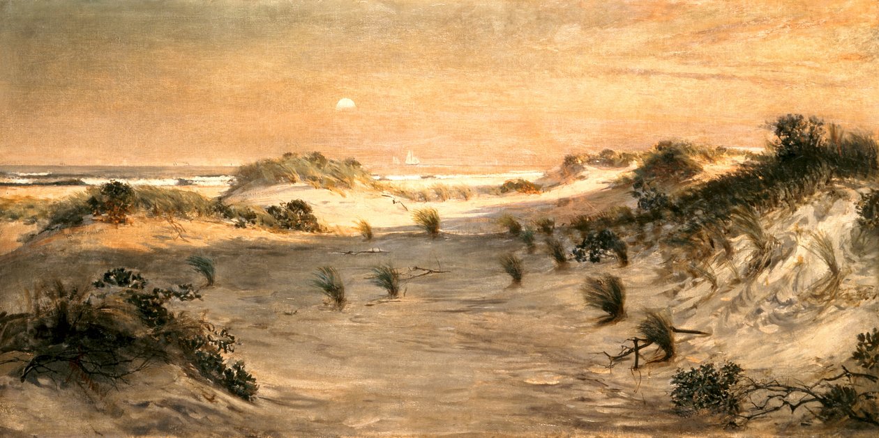 Wydmy o zachodzie słońca, Atlantic City autorstwa Henry Ossawa Tanner