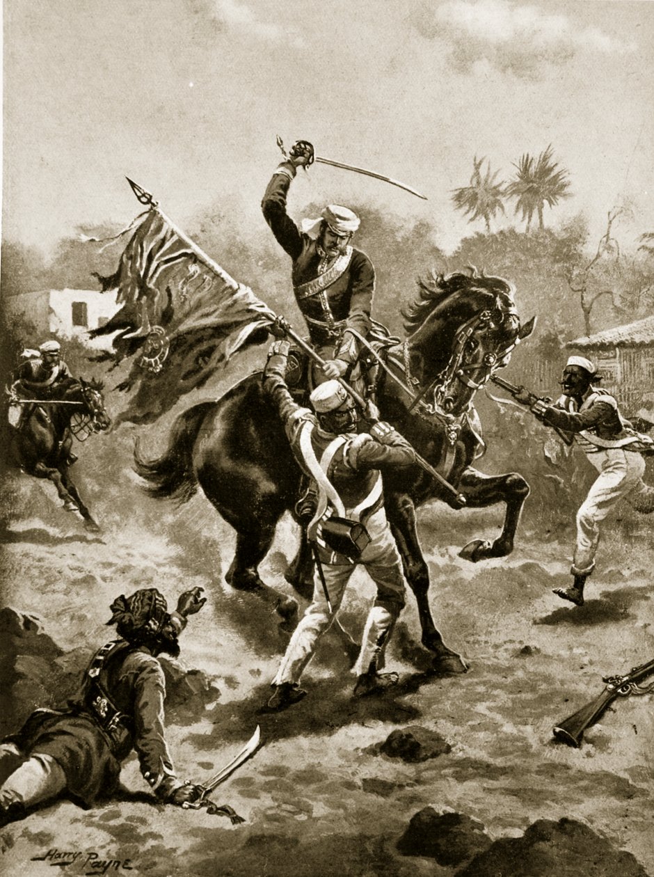 Porucznik Roberts wygrywa swój V.C., 2 stycznia 1858 r. autorstwa Henry Payne