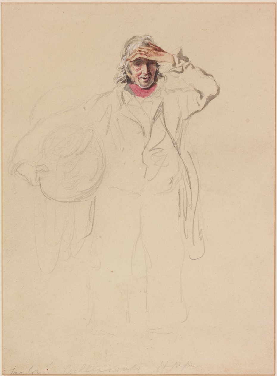 Stary Taylor, Cullercoats (ołówek i wc na papierze) autorstwa Henry Perlee Parker