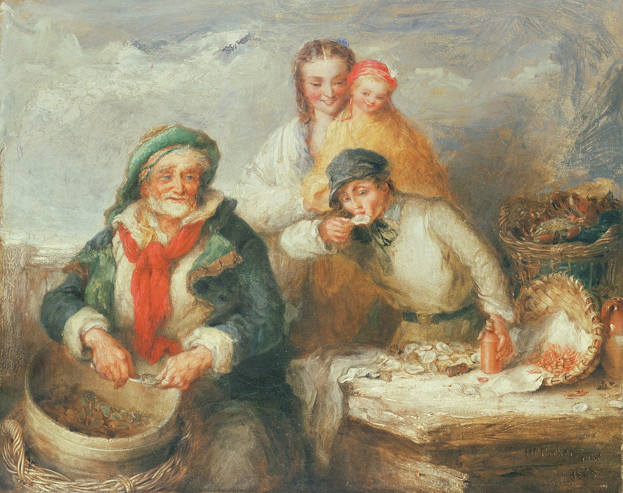 Szkic do „Ostryg, młody panie” autorstwa Henry Perlee Parker