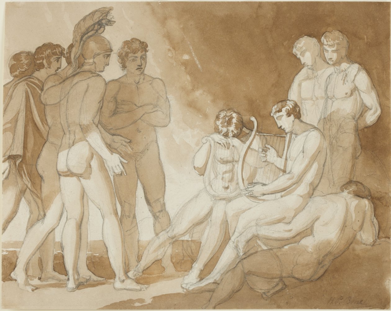 Ilustracja do „Raju utraconego” (tusz i ołówek na papierze) autorstwa Henry Pierce Bone