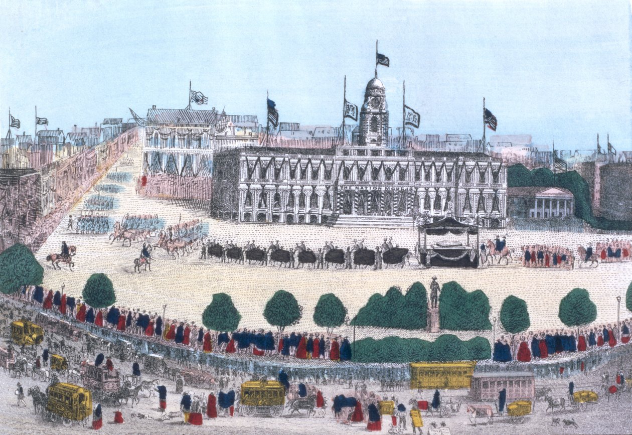 Kondukt żałobny ku czci prezydenta Abrahama Lincolna, wyd. autorstwa Charlesa Magnusa, 1865 autorstwa Henry R. Robinson