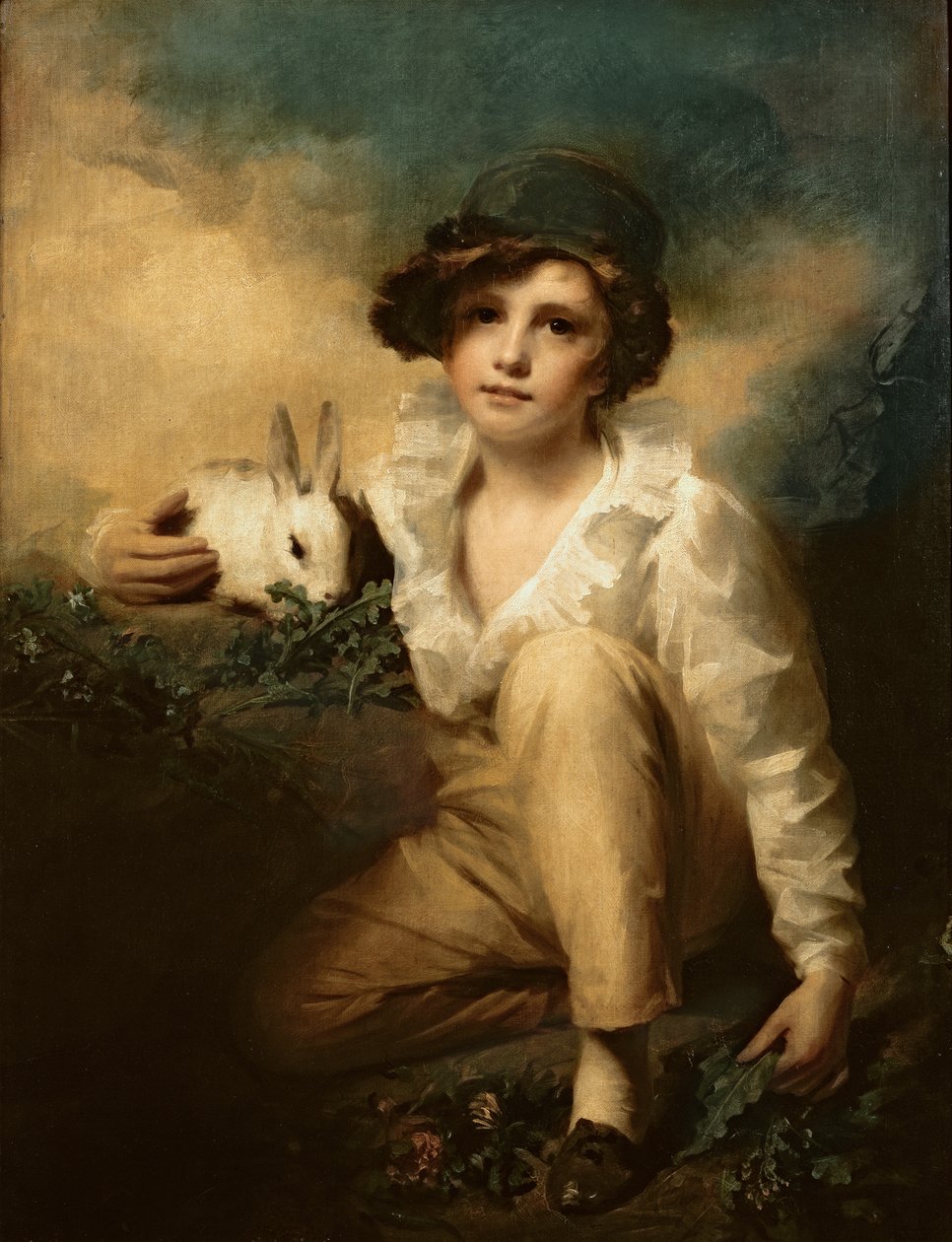 Chłopiec i królik, c.1814 autorstwa Henry Raeburn
