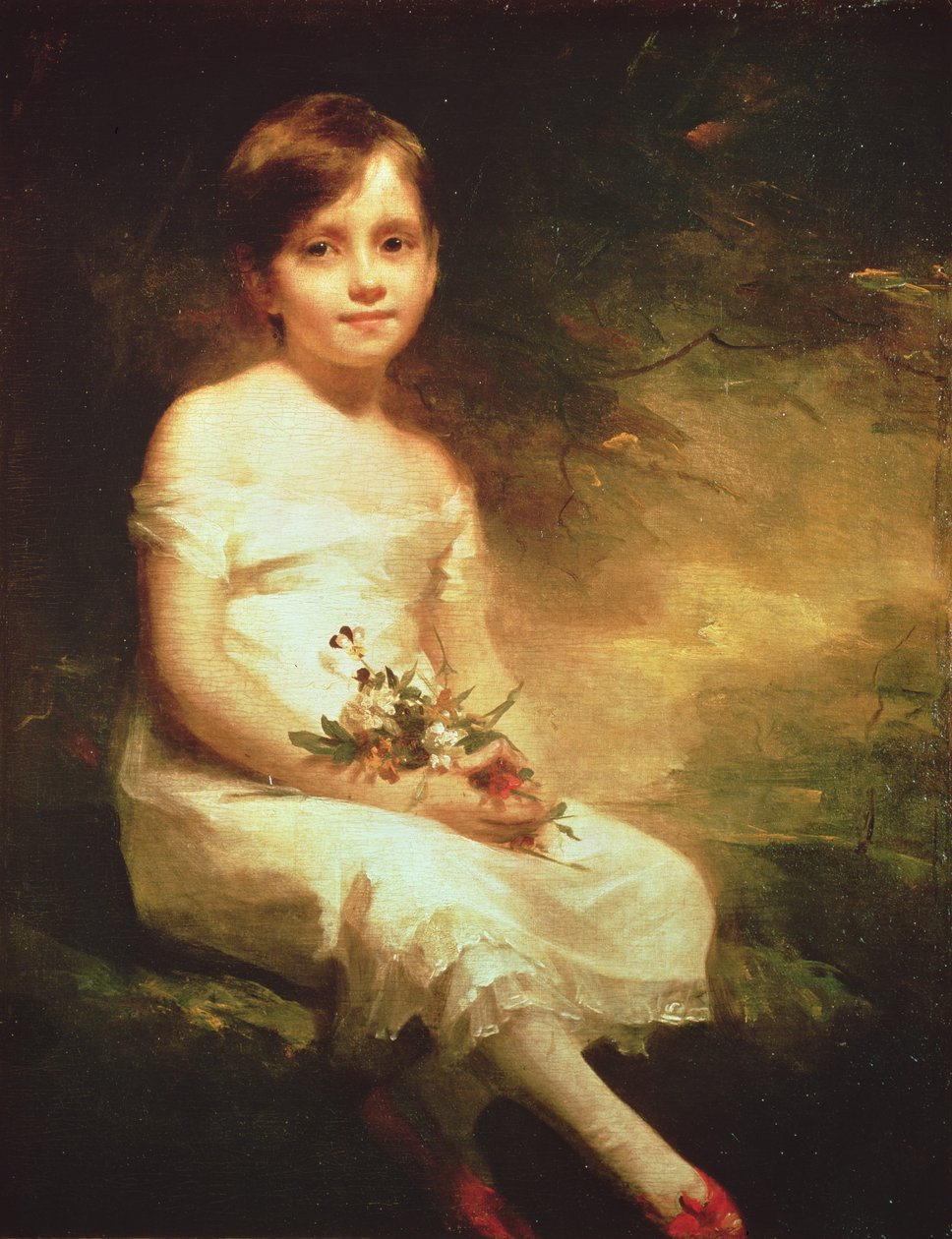 Mała dziewczynka z kwiatami lub niewinność, portret Nancy Graham autorstwa Henry Raeburn