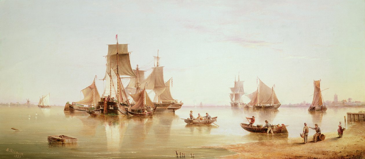 Statki w czasie spokoju, 1873 autorstwa Henry Redmore