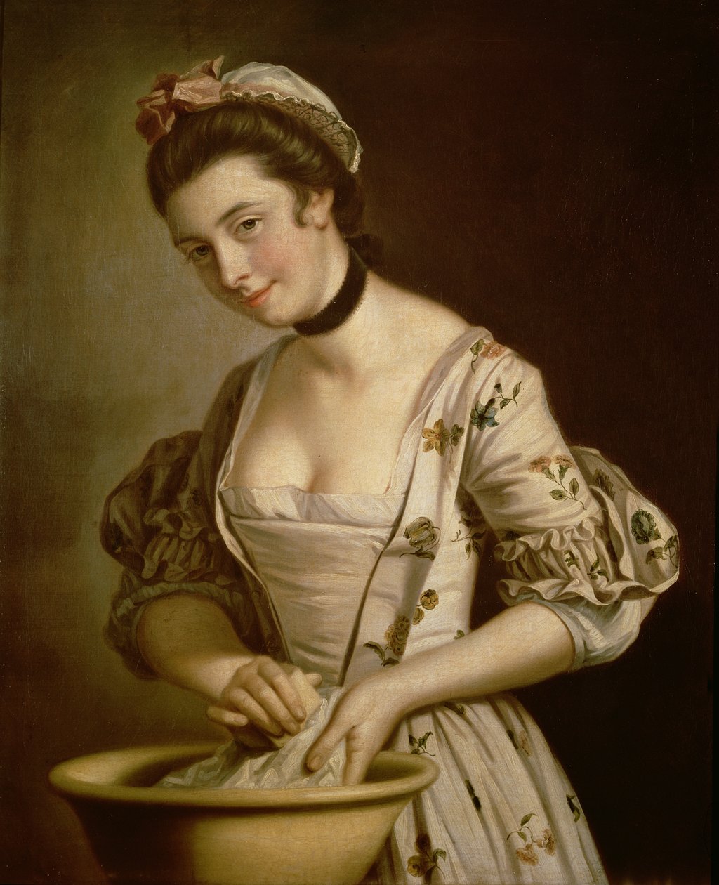 Pokojówka myjąca pościel autorstwa Henry Robert Morland