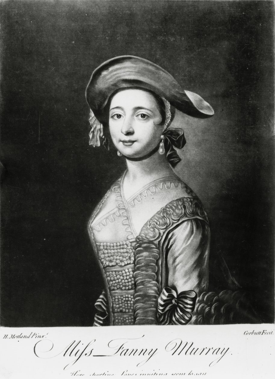 Panna Fanny Murray, grawerowana przez Corbutta (mezzotinta) autorstwa Henry Robert Morland