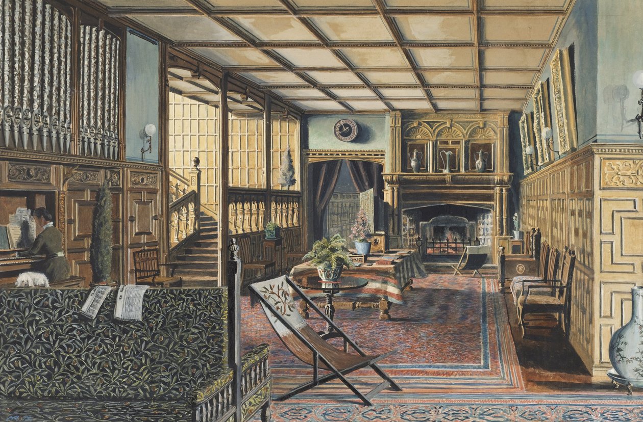 Wnętrze Hall Place, Leigh, niedaleko Tonbridge, Kent autorstwa Henry Robert Robertson