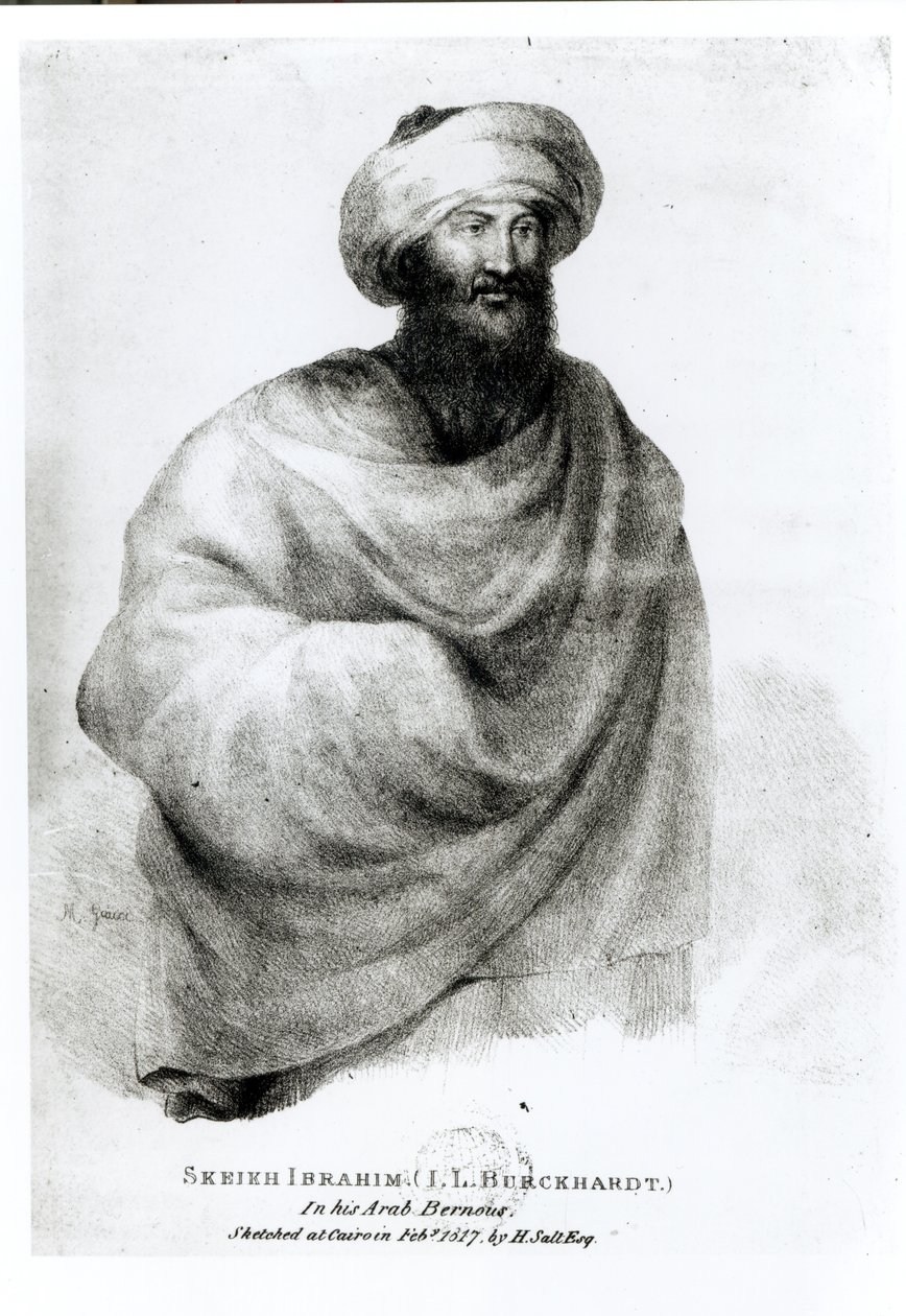 Portret szejka Ibrahima lub Johanna Ludwiga Burckhardta (1784-1817) 1817 autorstwa Henry Salt