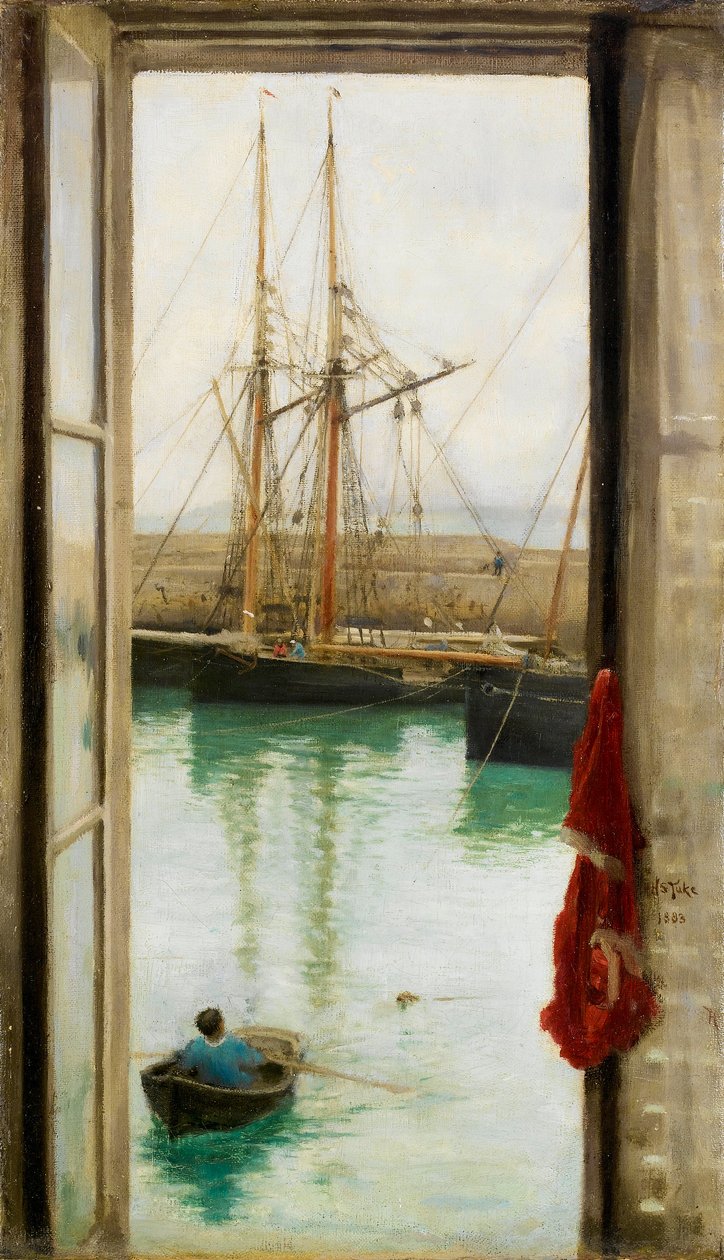 Dielette portowa, Normandia autorstwa Henry Scott Tuke