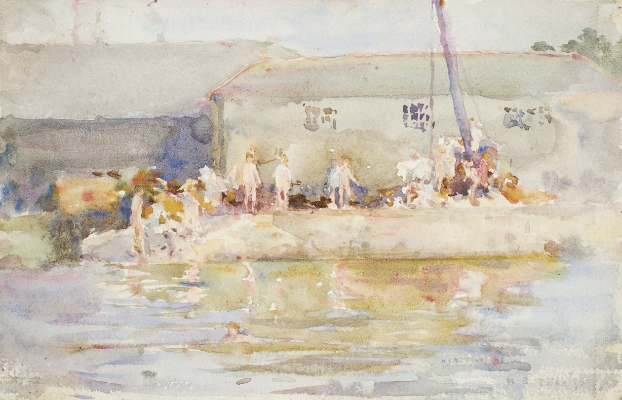 Nabrzeże, 1896 autorstwa Henry Scott Tuke
