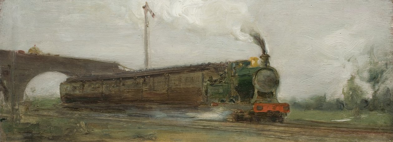 Pociąg kolejowy autorstwa Henry Scott Tuke