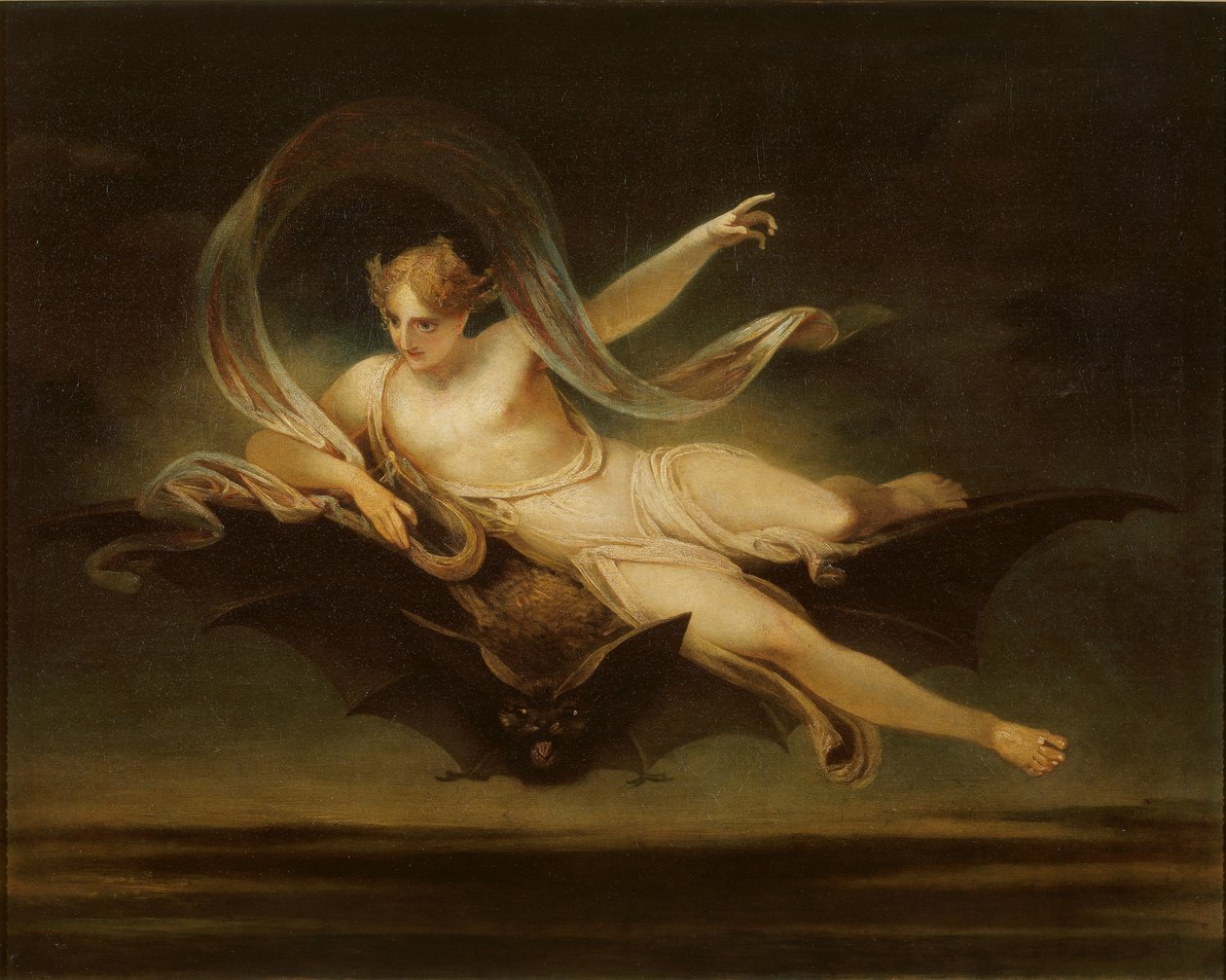 Ariel na plecach nietoperza autorstwa Henry Singleton