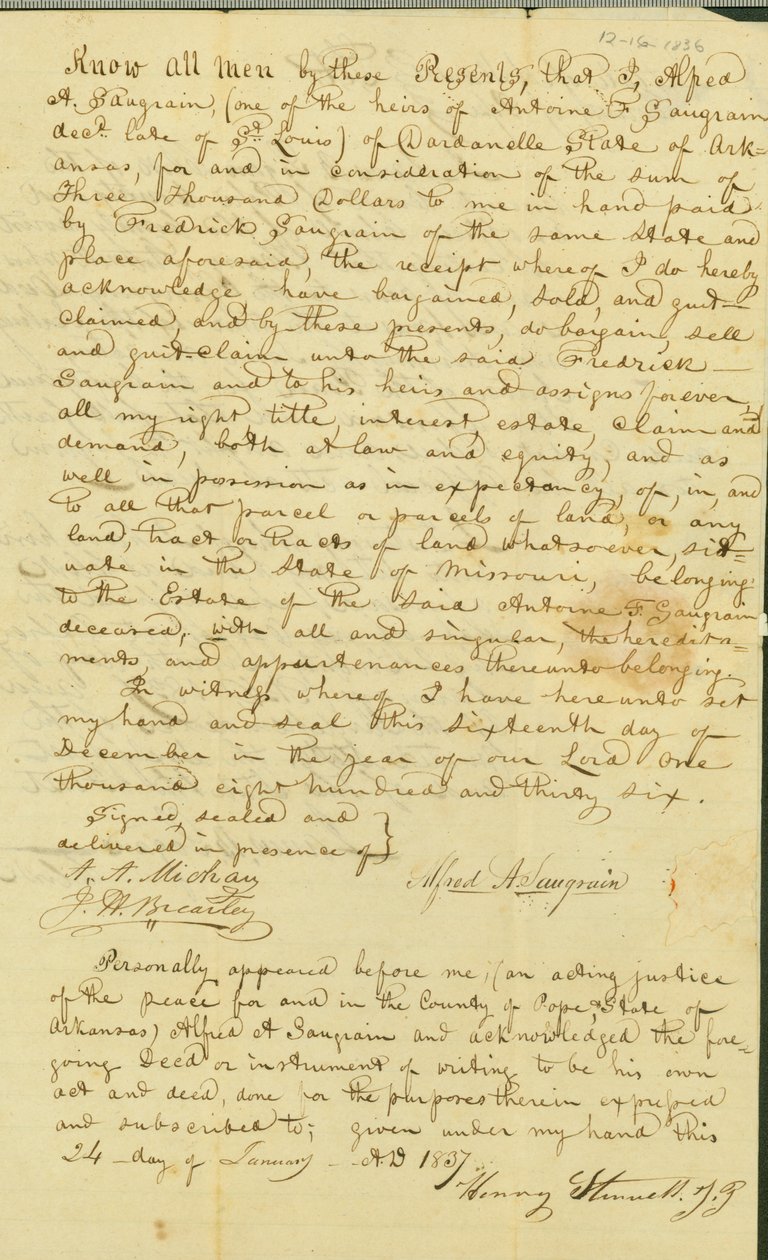 Alfred sprzedał ziemię swojemu bratu Frederickowi za $3,000. autorstwa Henry Stinwell