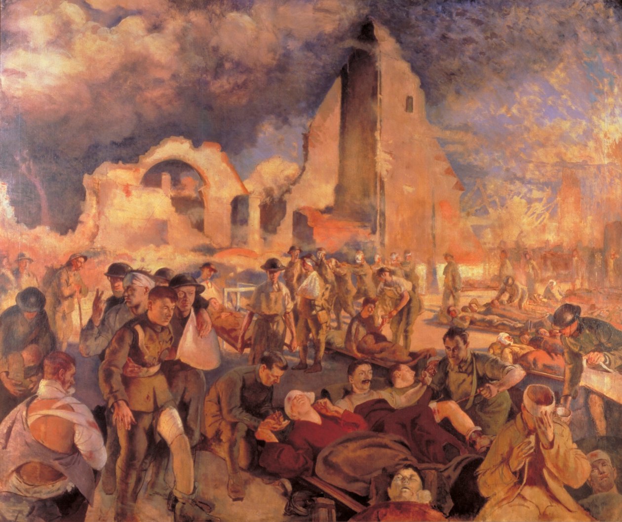 Zaawansowana garderoba we Francji, 1918 r. autorstwa Henry Tonks