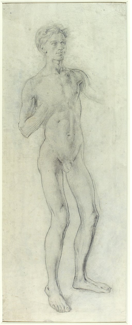 Stojący nagi chłopiec autorstwa Henry Tonks
