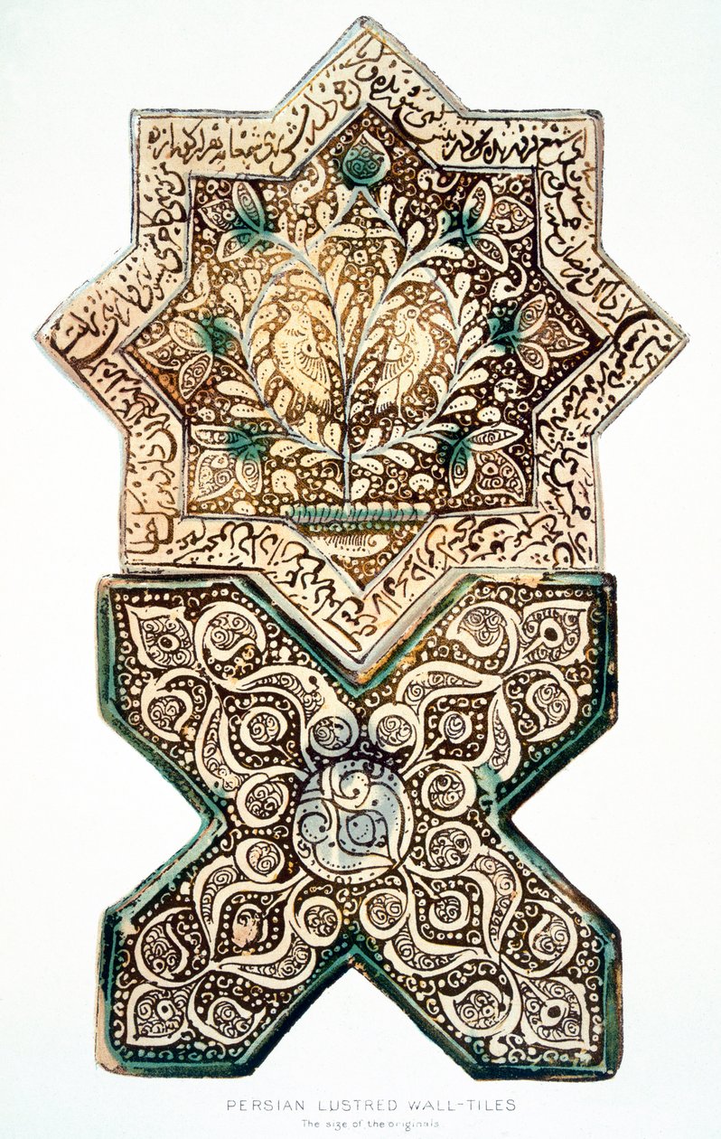 Pl 28 perskie kafelki z połyskiem, XIX w. autorstwa Henry Wallis