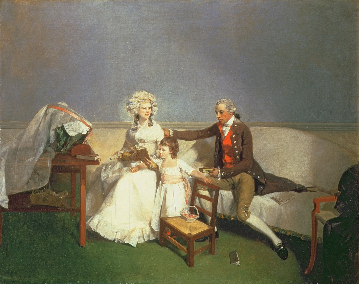 Sir Robert i Lady Buxton i ich córka Anne, c.1786 autorstwa Henry Walton