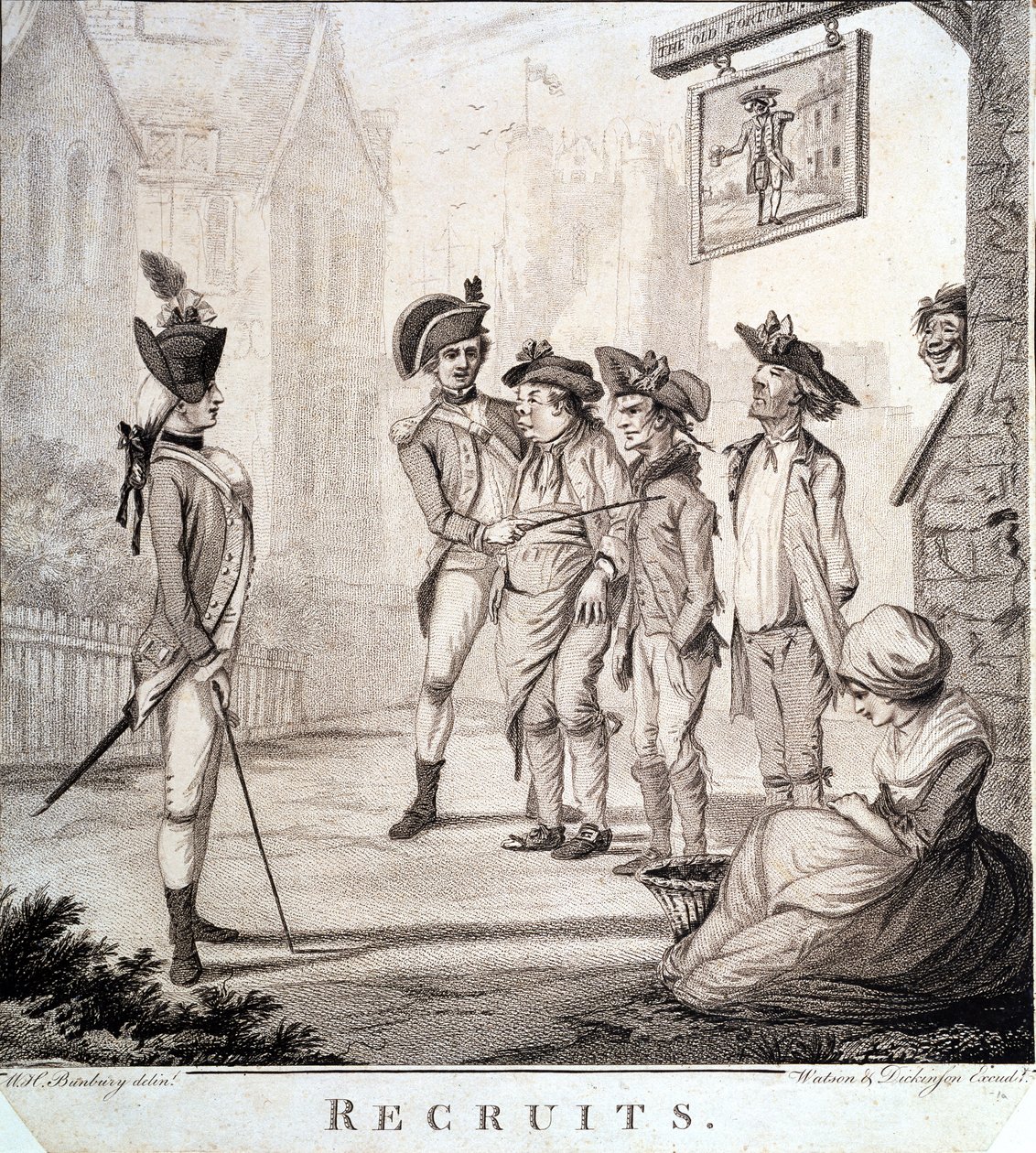 Rekruci, grawerowane przez Watsona i Dickinsona, 1780 autorstwa Henry William Bunbury