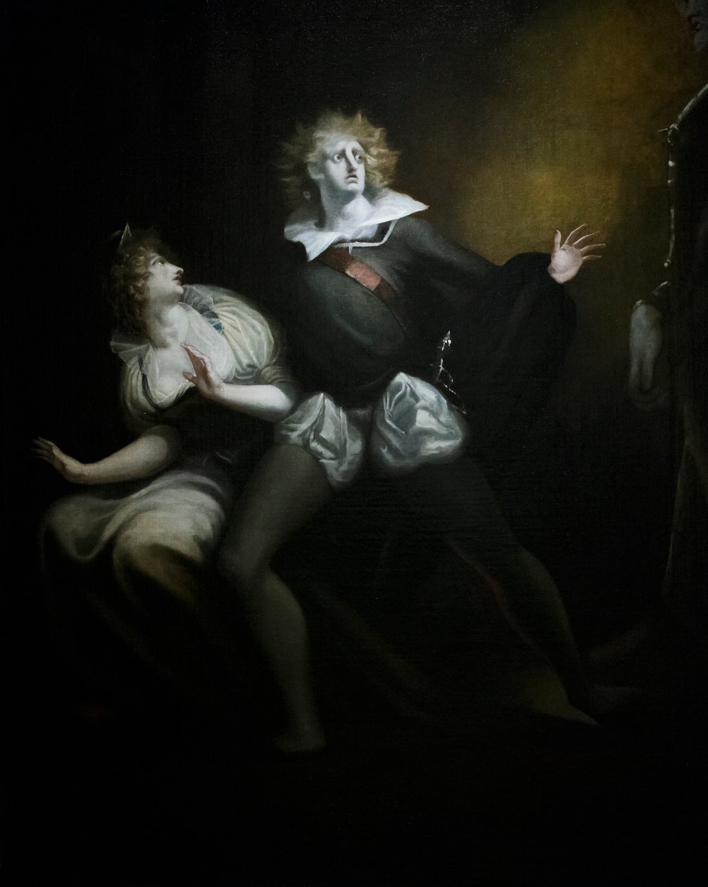 Gertruda, Hamlet i duch ojca Hamleta, detal autorstwa Henry (1741 1825) Fuseli