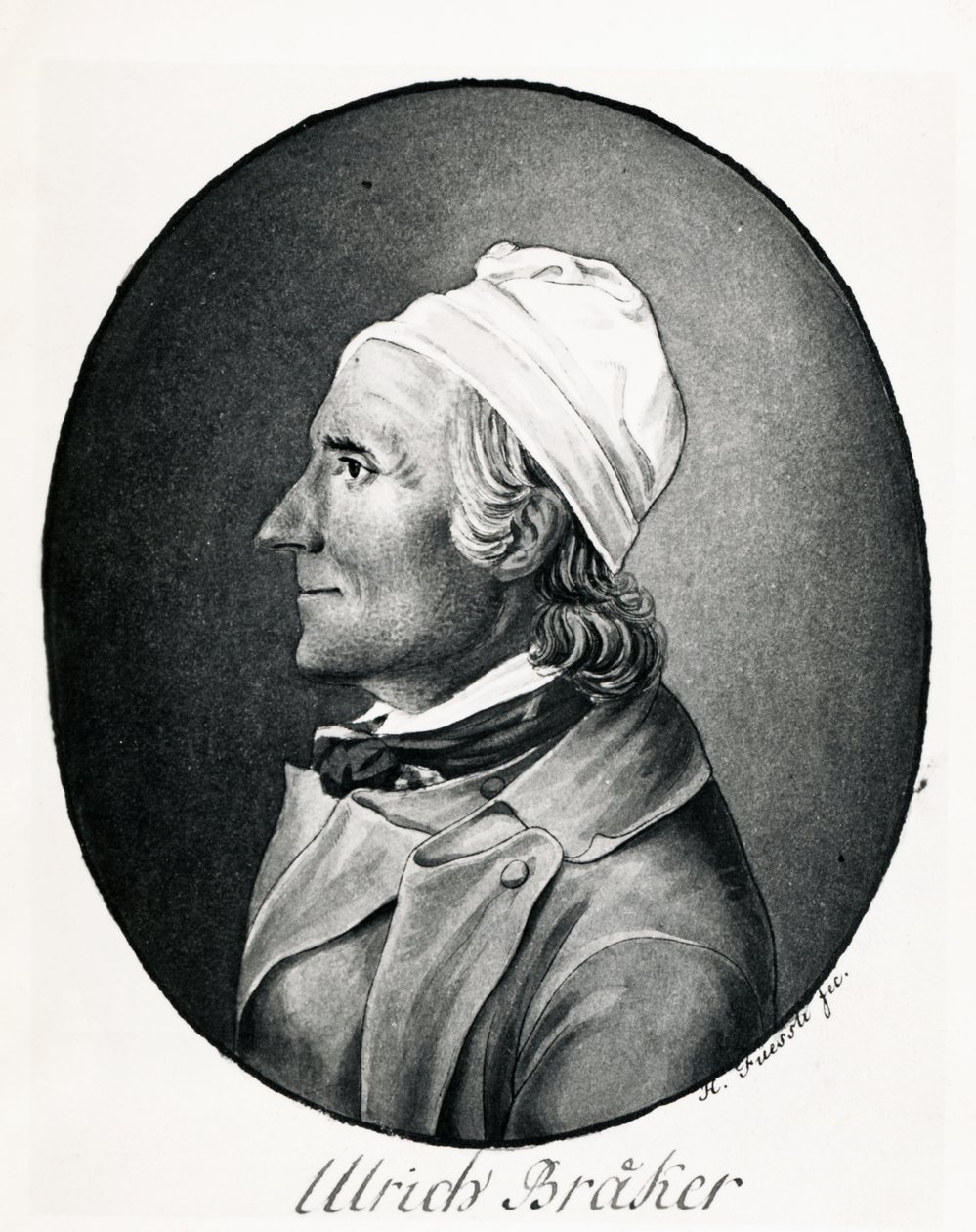 Portret Ulricha Brakera (Nabis, Szwajcaria) autorstwa Johann Heinrich Füssli