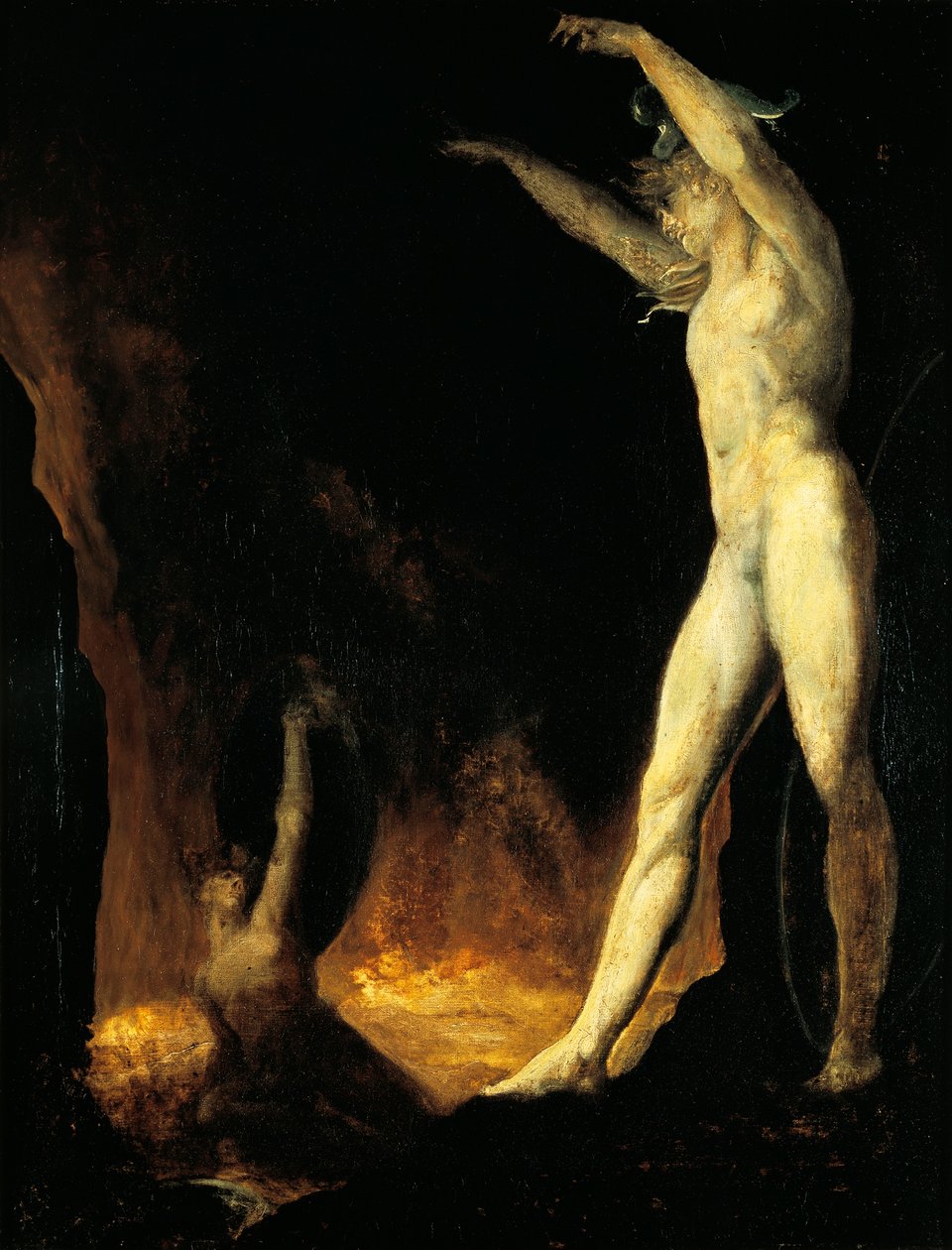 Szatan wzywa Belzebuba autorstwa Johann Heinrich Füssli