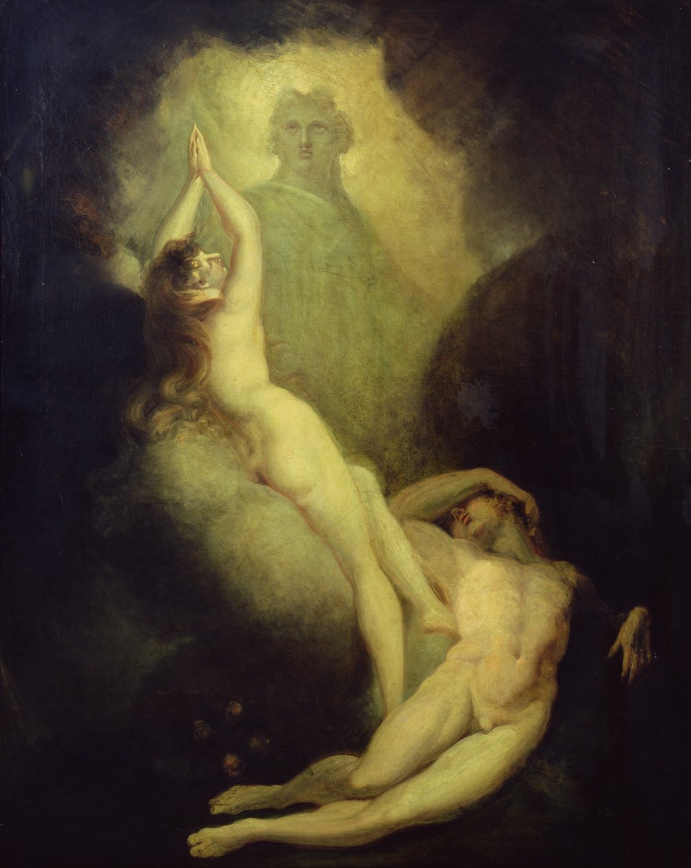 Stworzenie Ewy z Milton, Raj utracony VIII (olej na płótnie) autorstwa Henry  Fuseli