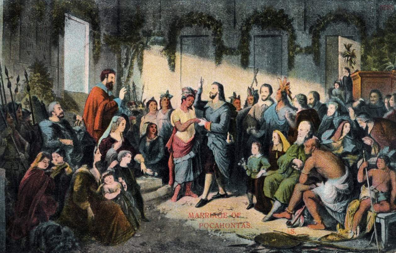 Ślub Pocahontas i Johna Rolfe