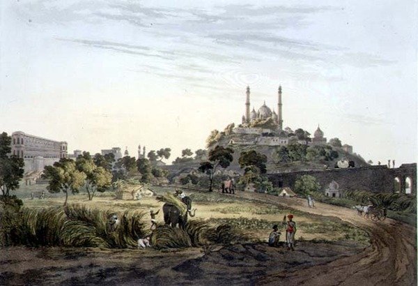 Widok na Lucknow, tablica VII, sztych. Daniel Havell (1785-1826) 1809 (rycina) autorstwa Henry (after) Salt