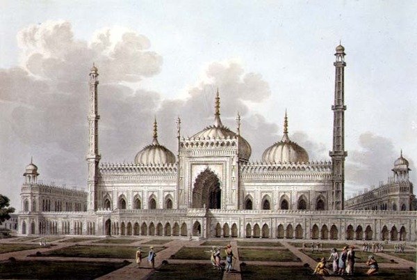Meczet w Lucknow, tablica VI, ryt L. Hill autorstwa Henry (after) Salt