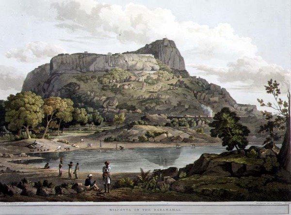Riacotta w Baramahal, tablica XII, sztych. Daniel Havell (1785-1826) 1809 (rycina) autorstwa Henry (after) Salt