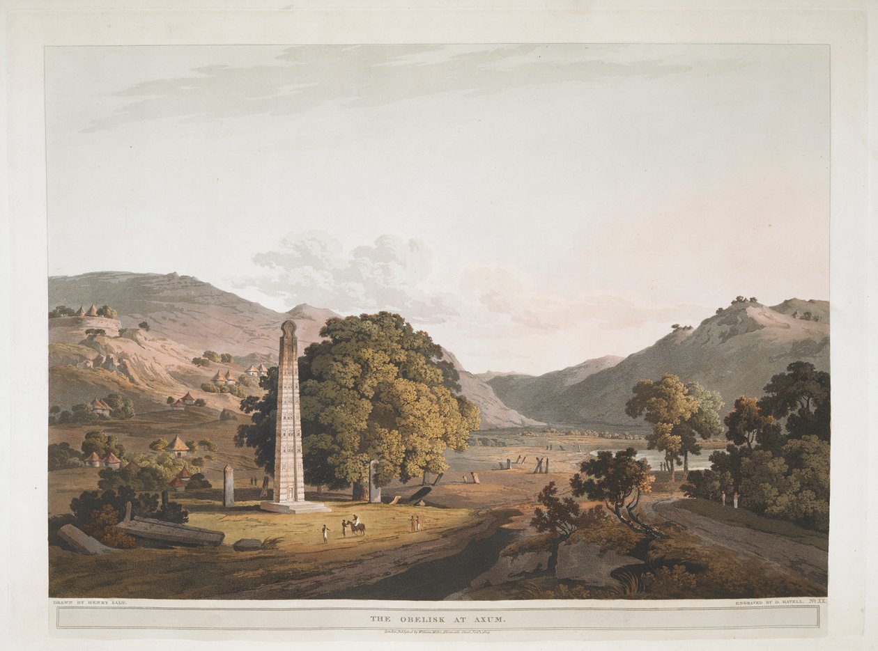 Obelisk w Aksum autorstwa Henry (after) Salt