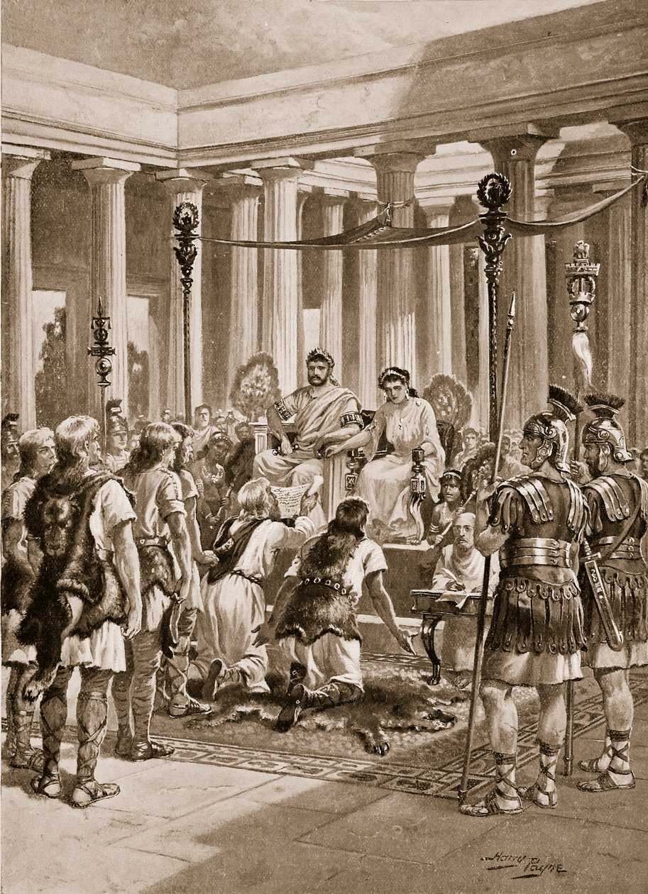 „Jęki Brytyjczyków”, ilustracja z „Historii narodu” autorstwa Henry A. Payne
