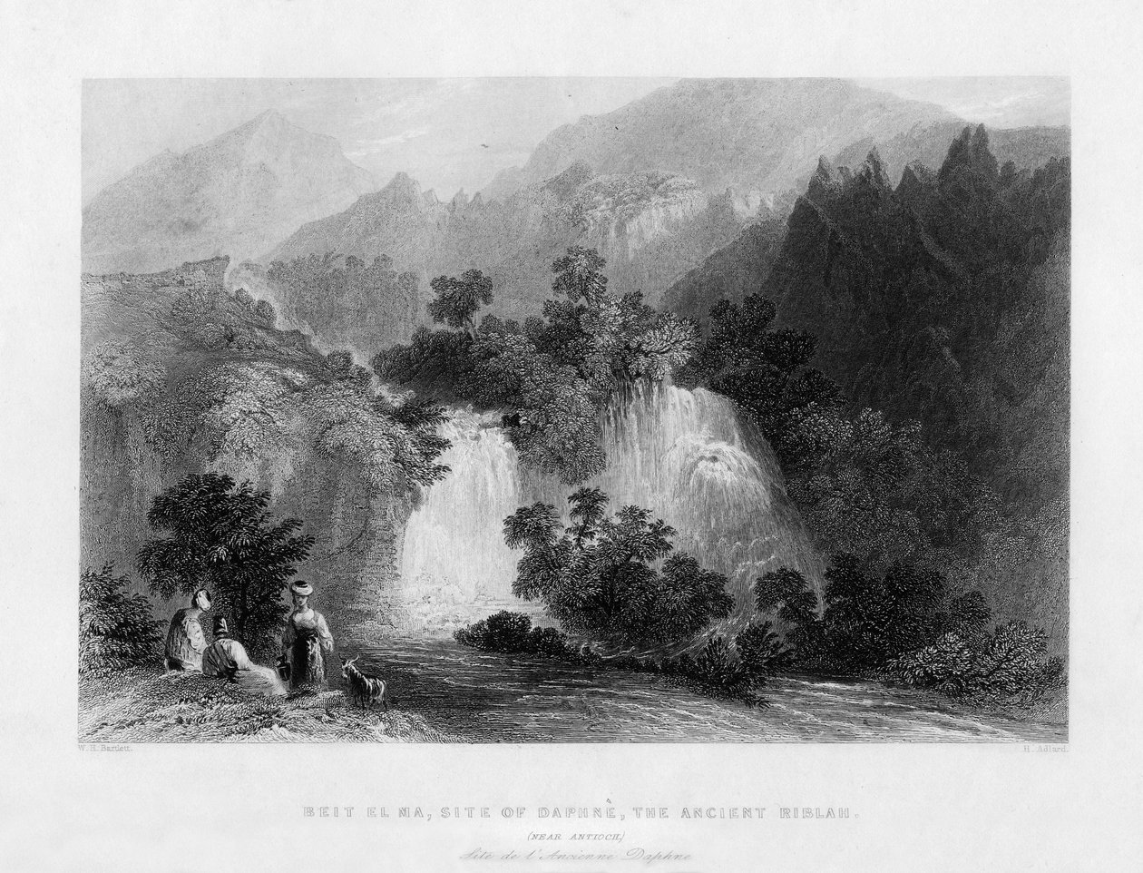 Beit-El-Ma, miejsce starożytnego miasta Riblah, Izrael, 1841. autorstwa Henry Adlard