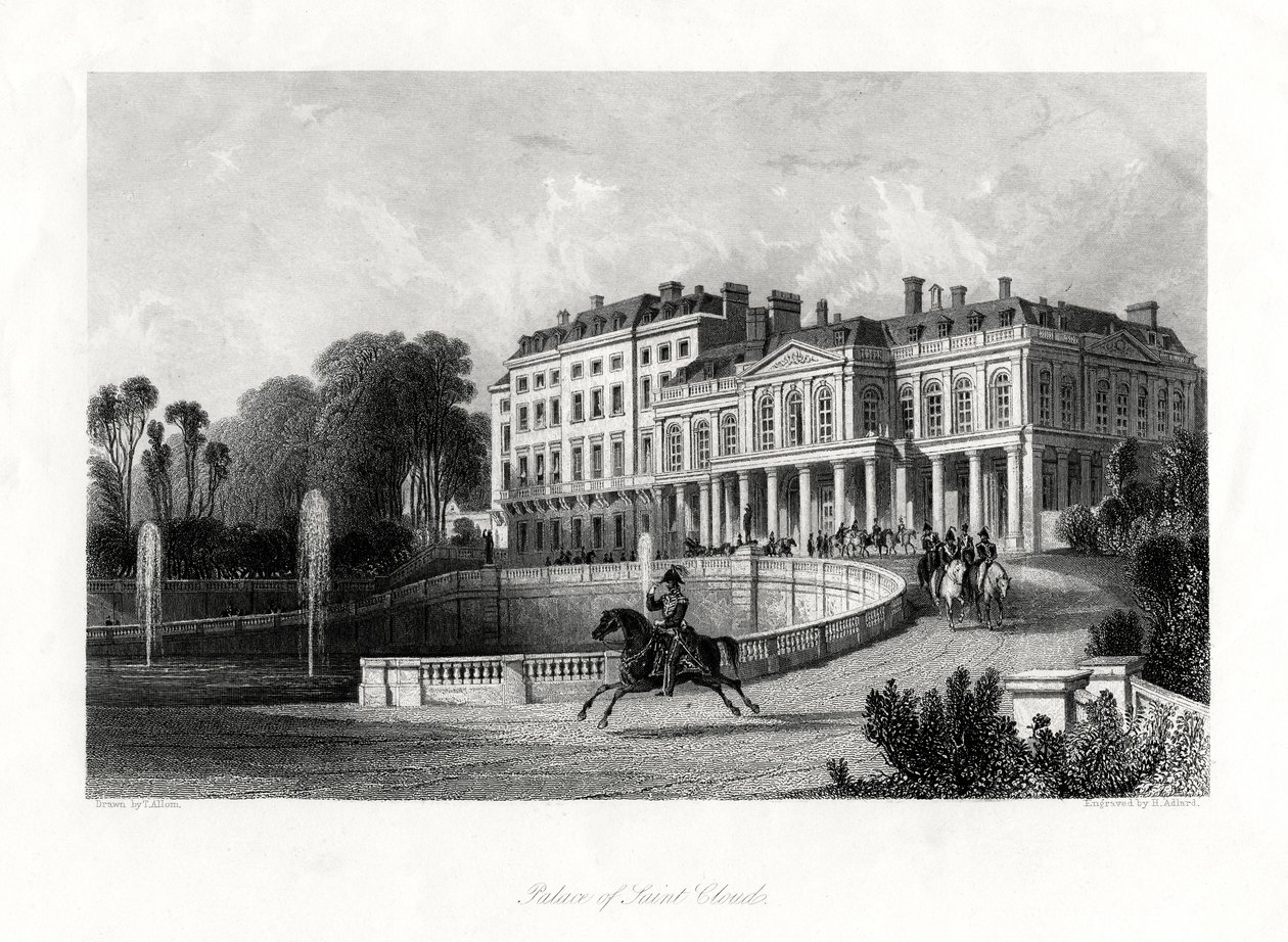 Pałac Saint-Cloud, Paryż, Francja, 1875 autorstwa Henry Adlard
