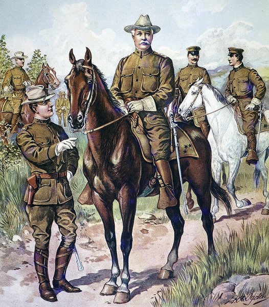 Mundury służby polowej US Army 1902-07 (kolor lito) autorstwa Henry Alexander (after) Ogden