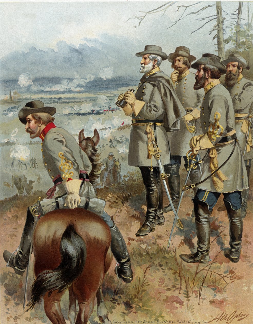 Gen. Robt. E. Lee w Fredericksburgu, 13 grudnia 1862, wyd. 1900. autorstwa Henry Alexander Ogden