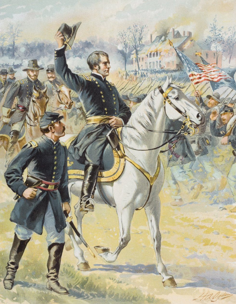 Generał dywizji Hooker w bitwie pod Chancellorsville w Wirginii, 3 maja 1863 r autorstwa Henry Alexander Ogden