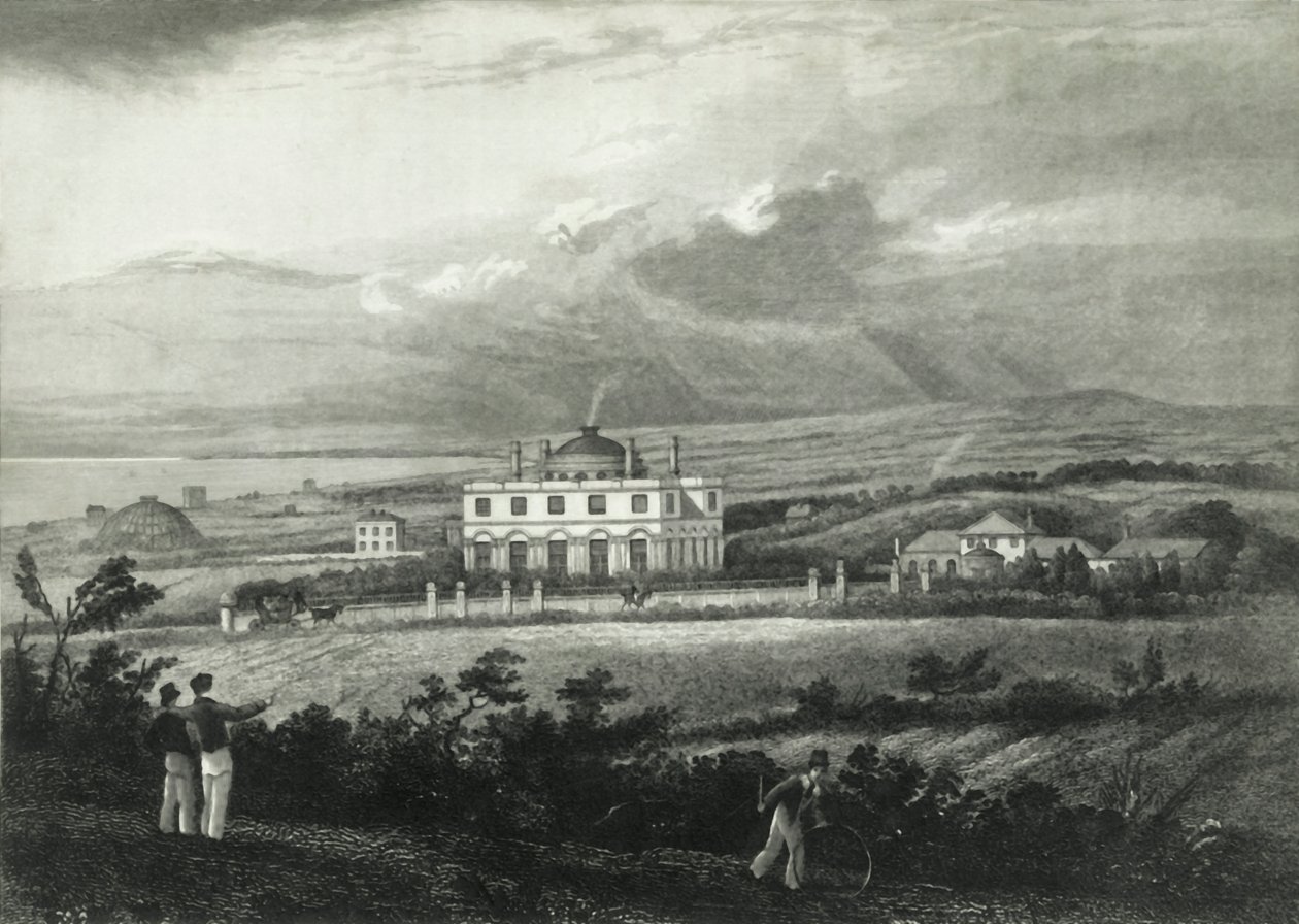 „Świątynia Grammar School, Brighton”, 1835. autorstwa Henry Alexander Ogg