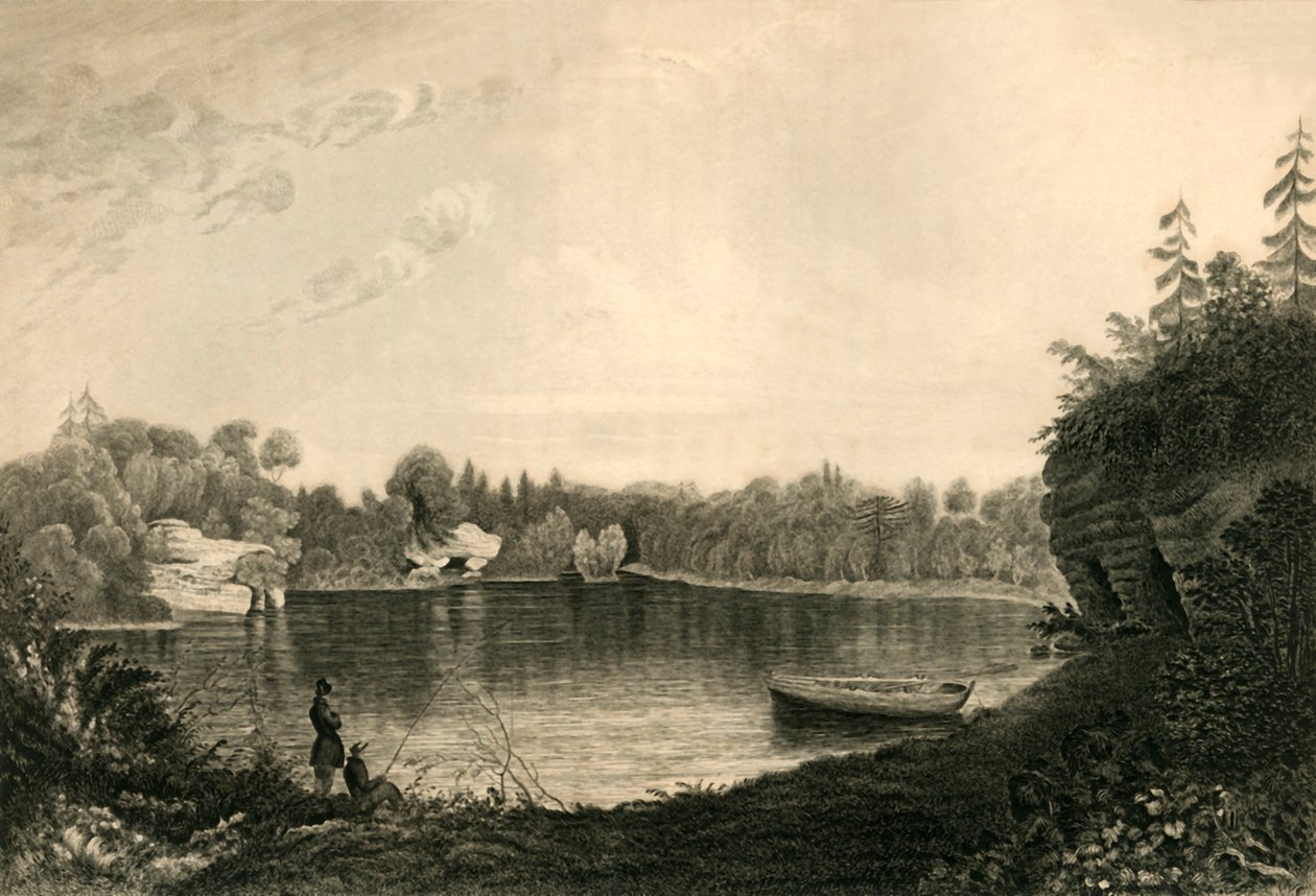 „Jezioro Uckfield”, 1835. autorstwa Henry Alexander Ogg